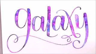 Galaxy Lettering Tutorial using Tombow Dual Brush Pens