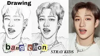 How to Draw BangChan sketch step by step /StrayKids Bang Chan