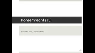Konzernrecht (13)