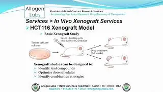 Altogen Labs HCT116 Xenograft Service Colon Cancer