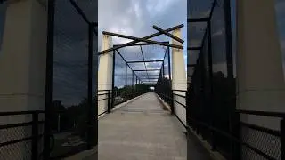 Crossing the Osteen Bridge on the  East Central Regional Rail Trail