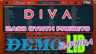 Diva VST - Zaphira Library, Luftrum | Melodic Bass Synth Presets Demo (No Talking)