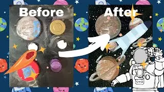 Easy and Quick Galaxy and Planets painting