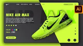 Illustrator CC Tutorial | Graphic Design | Professional Website Landing Page for Beginners.⚡