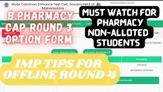 HOW TO FILL B PHARMACY CAP ROUND 3 OPTION FORM | PHARMACY CAP ROUND 3 | PHARMACY OPTION FORM 3 |
