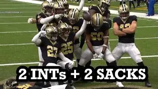 Saints Defense Finishes Strong w/ 2 INTs and 2 Sacks vs. Panthers