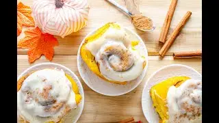Pumpkin Cinnamon Rolls with Cream Cheese Icing