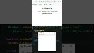 Window open and Window Close Method javascript Tutorial 🚀