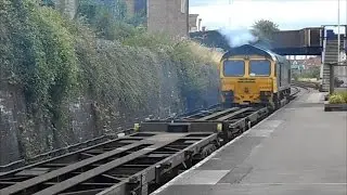 Smokey Freightliner 66537 and 158763 at Parson Street Station 4.7.16