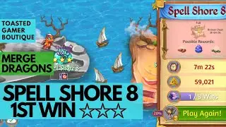 Merge Dragons Spell Shore 8 • 3 Stars On 1st Win ☆☆☆