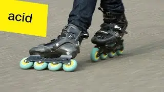 How to stop on inline skates - Acid slide