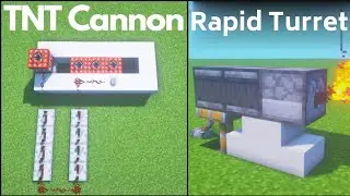 ⚔ 5 Minecraft cannons tutorial | TNT launcher | Minecraft | @MCRAFT DUDE