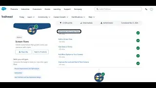Get Started with Screen Flows | Screen Flows | Trailhead | Salesforce | Virtual Internship