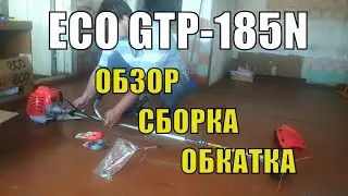 Бензотриммер ECO GTP-185N | Обзор и сборка бензокосы ECO | Обкатка и  эксплуатация триммера ECO