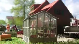 Diorama Landleben im Maßstab 1:87