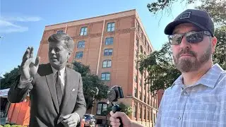 JFK 60 YEARS LATER AT DEALEY PLAZA (INSIDE VIEW FROM THE WINDOW)