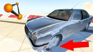 ВЗРЫВ ШИН ПОСЛЕ МОЩНОГО УДАРА МЕРСЕДЕС W210 В BEAMNG DRIVE (МОДЫ)