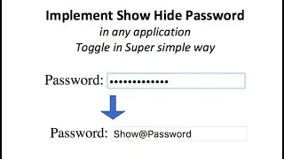 show hide password | toggle login form