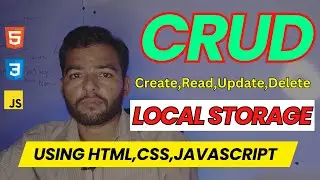 🚀 JavaScript CRUD Application with Local Storage | Build, Read, Update, and Delete Data