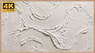 Modern White Textured Wall Art 4K | Ambient Abstract Plaster Design for TV & Relaxation