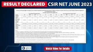 CSIR NET JUNE 2023 Results & Cutoff Finally Announced!