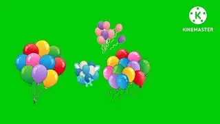 Flying Balloons Greenscreen