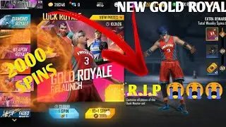 FREE FIRE NEW GOLD ROYAL BUNDLE KITNA SPIN MA NIKALNE/GOLD ROYAL 1st SPIN TRICK