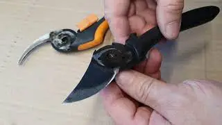 Заточка садового секатора Fiskars