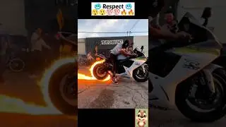 Respect burnout bike tyre 🥶💯🏴󠁧󠁢󠁷󠁬󠁳󠁿 #shorts