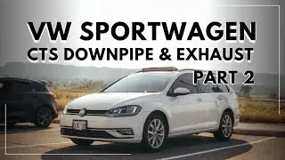 VW Sportwagen CTS Downpipe and Custom Exhaust Part 2!