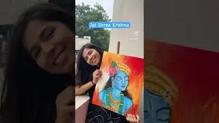 #artshorts #art #krishnapainting #jaishreekrishna #acrylicpainting #canvaspainting