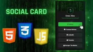 This Social Link Page Will Blow Your Mind 🤯 | Matrix Hover Effects (HTML CSS JS) + FE Mentor