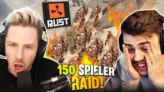 150 RUST PLAYERS vs a SOLO BASE - Community Raid on Public Server!