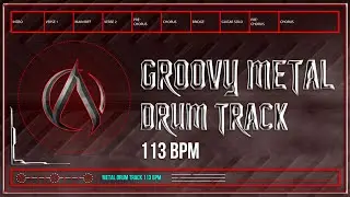 Groovy Metal Drum Track 113 BPM (HQ,HD)