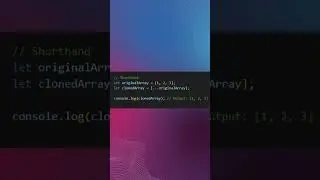 JavaScript Shortcuts - Shallow Copy