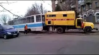 The accident blocked the tram Krivoy Rog