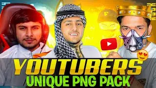 FREE FIRE YOUTUBERS REACTION UNIQUE PNG PACK DOWNLOAD 😳 || UNIQUE REACTION YOUTUBERS PACK