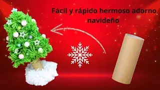 Me enamoré de esta forma simple con hilo: te encantará esta hermosa decoración para Navidad