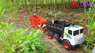 Truk petualang main di kebun truk oleng,dumptruk,truk batu bara