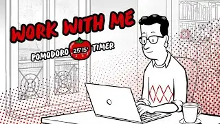 WORK WITH ME ✏️ | Pomodoro 25/5 Timer 🍅 | Rain sound ☔️ (February 1)