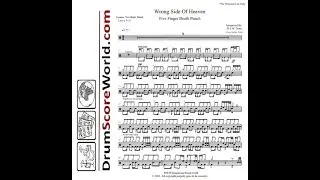Drum Score - Five Finger Death Punch - Wrong Side Of Heaven (Preview)