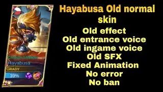 Hayabusa Old normal skin script replace "Default"hero Fixed animation Old Shuriken effect | MLBB