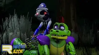 FNAF SFM Глэм Рок Бонни и Мангл нашли Монти и Луну в лесу