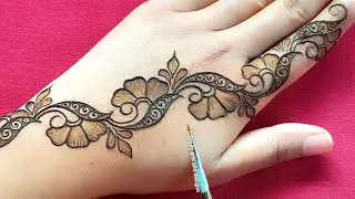 Easy stylish mehndi design for back hand | Latest arabic mehndi | Simple mehndi design | Mehndi .