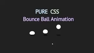 Bounce Ball Animation | using HTML & CSS