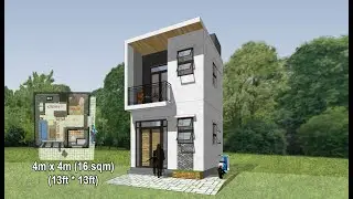 NEVER TOO SMALL - Tiny house design 4mx4m fully equipped in 16sqm, Cozy - Simple - Economical