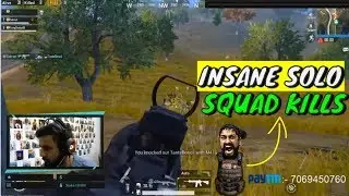 Pro Player In PUBG Mobile | Solo VS Squad Kills | Highlights
