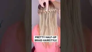 PRETTY HALFUP BRAID HAIRSTYLE | Audrey and Victoria 