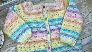 🌈 Teje suéter para bebé a crochet