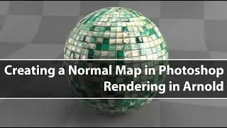 Creating a normal map in Photoshop, then rendering in Arnold for Maya
